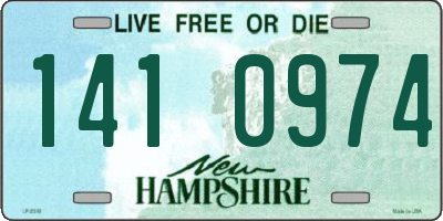 NH license plate 1410974