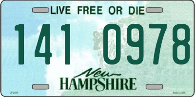 NH license plate 1410978