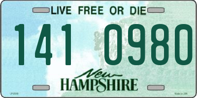NH license plate 1410980