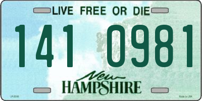 NH license plate 1410981