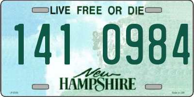 NH license plate 1410984