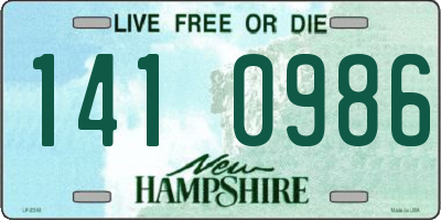 NH license plate 1410986