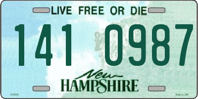 NH license plate 1410987