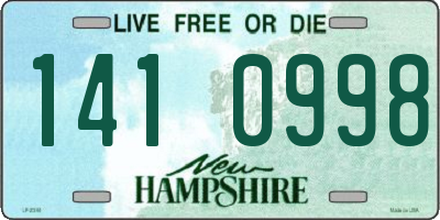 NH license plate 1410998