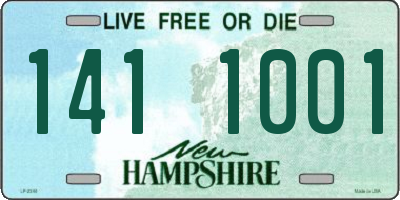 NH license plate 1411001