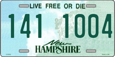 NH license plate 1411004
