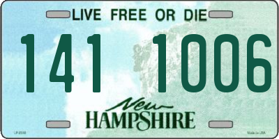 NH license plate 1411006