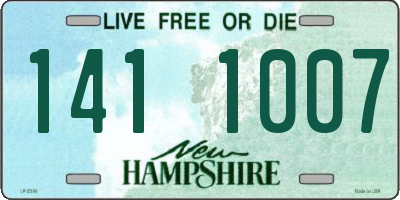NH license plate 1411007