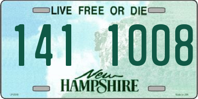 NH license plate 1411008