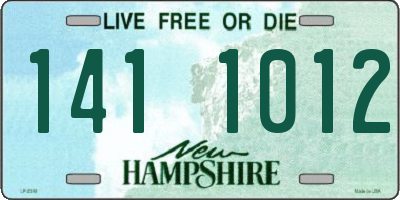 NH license plate 1411012