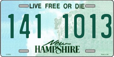 NH license plate 1411013