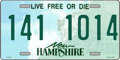 NH license plate 1411014