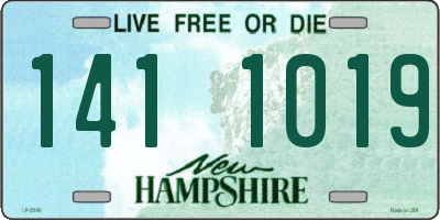 NH license plate 1411019