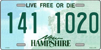 NH license plate 1411020