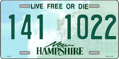 NH license plate 1411022