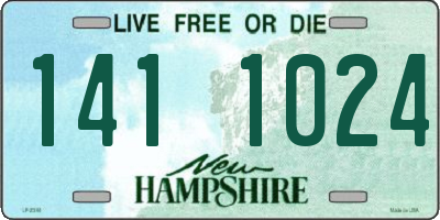 NH license plate 1411024