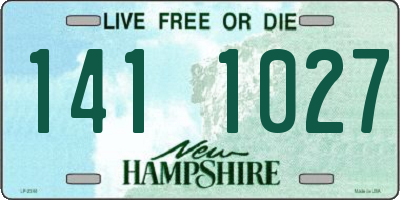 NH license plate 1411027