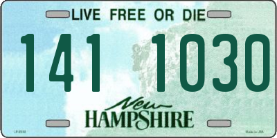 NH license plate 1411030