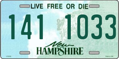 NH license plate 1411033
