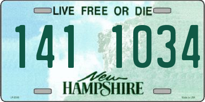 NH license plate 1411034