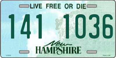 NH license plate 1411036