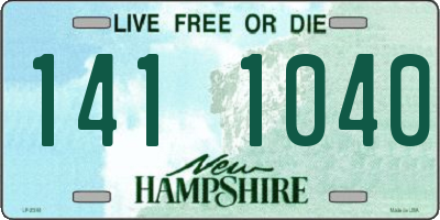 NH license plate 1411040