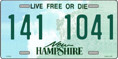 NH license plate 1411041