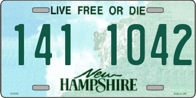 NH license plate 1411042