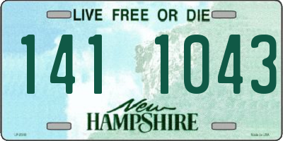 NH license plate 1411043