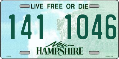 NH license plate 1411046