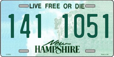 NH license plate 1411051