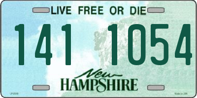 NH license plate 1411054
