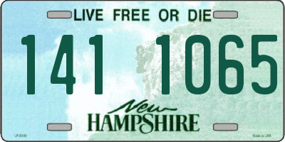 NH license plate 1411065