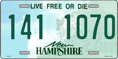 NH license plate 1411070