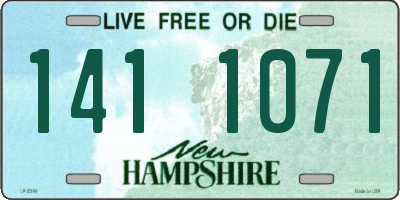 NH license plate 1411071
