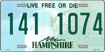 NH license plate 1411074