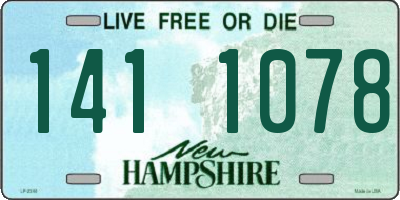 NH license plate 1411078