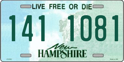 NH license plate 1411081