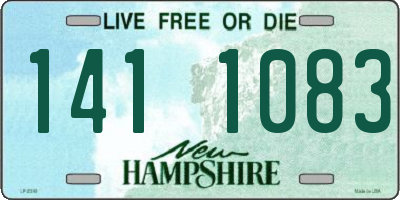 NH license plate 1411083