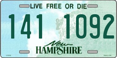 NH license plate 1411092