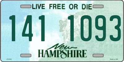 NH license plate 1411093
