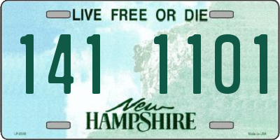 NH license plate 1411101