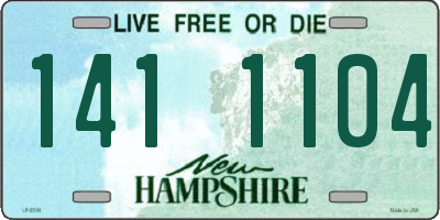 NH license plate 1411104