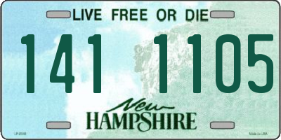 NH license plate 1411105