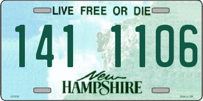 NH license plate 1411106
