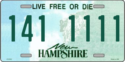 NH license plate 1411111