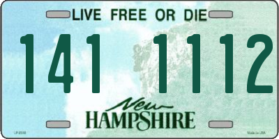 NH license plate 1411112