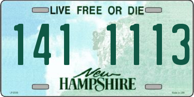 NH license plate 1411113