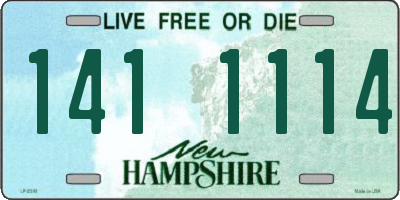 NH license plate 1411114