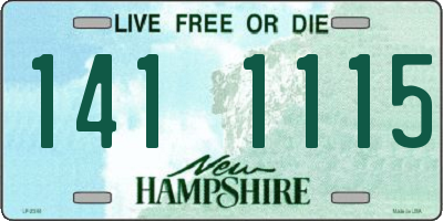NH license plate 1411115